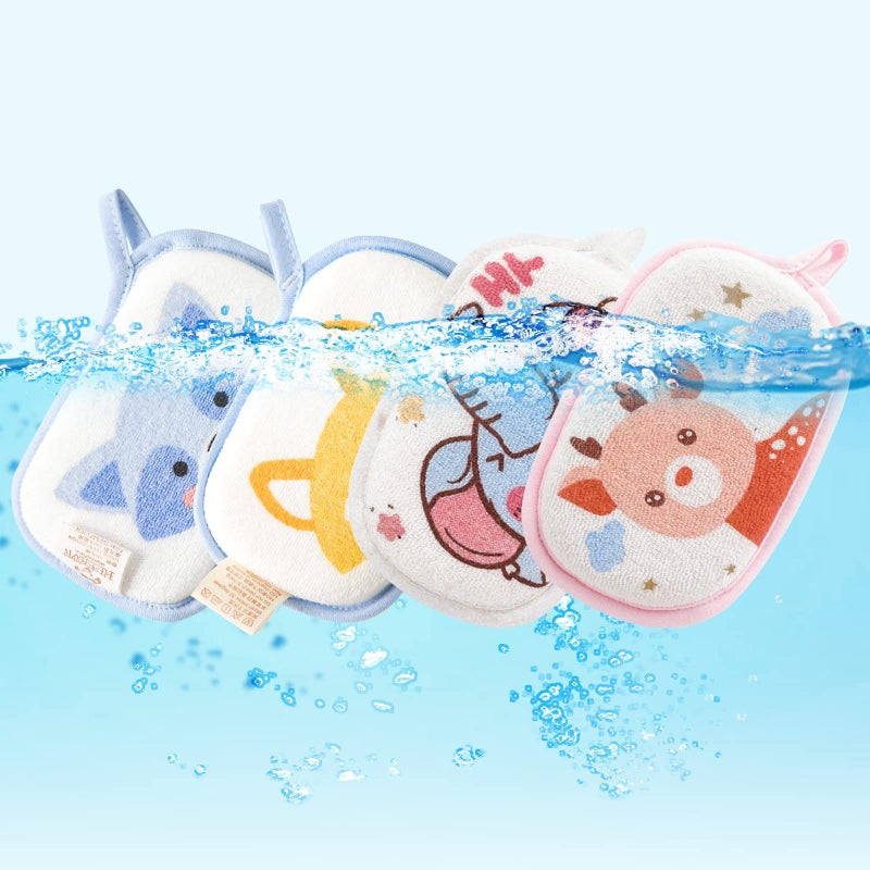 Hokoad Baby Bath Sponge, 2 Pack Cartoon Animal Style Baby Sponge for Bathing, Infants Bath Sponge Ultra Soft & Absorbent Natural and Safe Great for Sensitive Skin, for Boys & Girls (Elephant) - Image 5